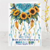 先生鑑賞用ドリームキャッチャー指紋 カード (黄色い花)