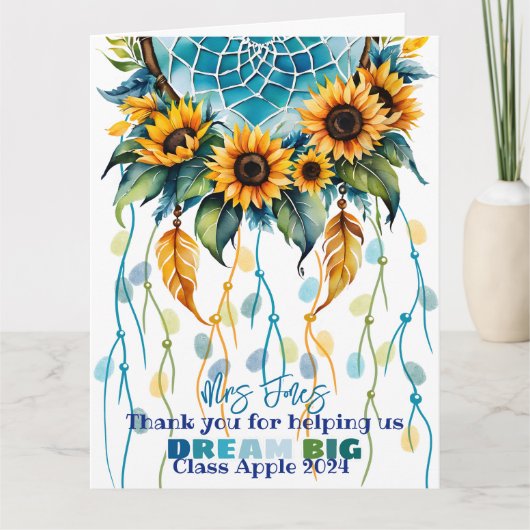 先生鑑賞用ドリームキャッチャー指紋 カード (正面)