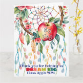 先生鑑賞用ドリームキャッチャー指紋 カード (黄色い花)