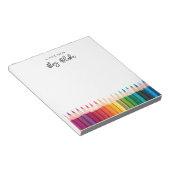 先生鑑賞用レインボーペンシル ノートパッド (アングル)