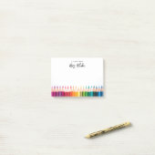 先生鑑賞用レインボーペンシル ポストイット (デスク上)