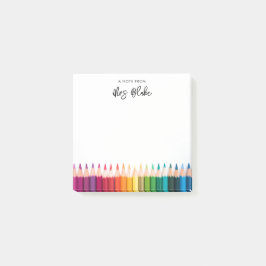 先生鑑賞用レインボーペンシル ポストイット