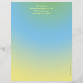 先生鑑賞用文具、青、黄  レターヘッド