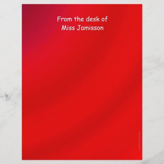 先生鑑賞用赤レターヘッド文房具 (正面)