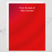 先生鑑賞用赤レターヘッド文房具 (正面/裏面)