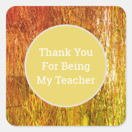 先生鑑賞秋の色ありがとう スクエアシール