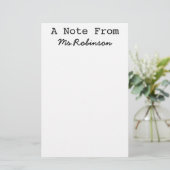 先生鑑賞科学テーマ文房具 便箋 (スタンド正面)