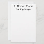 先生鑑賞科学テーマ文房具 便箋 (正面)