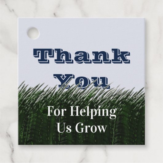 先生鑑賞緑の草クラスありがとう フェイバータグ (正面)