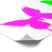 先生鑑賞蝶デザイン ポスター (角)