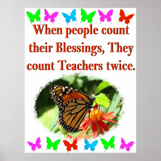 先生鑑賞蝶デザイン ポスター (正面)