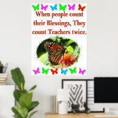 先生鑑賞蝶デザイン ポスター (ホームオフィス)