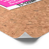 先生鑑賞週間の旅程の通知ボード ポスター (角)