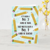 先生鑑賞鉛筆テーマ カード (黄色い花)