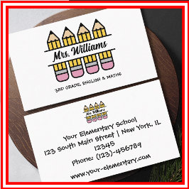 先生鑑賞鉛筆テーマ 名刺