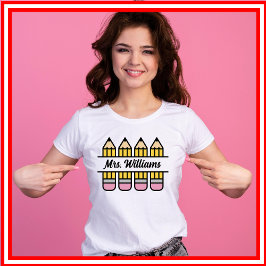 先生鑑賞鉛筆新学期 Tシャツ