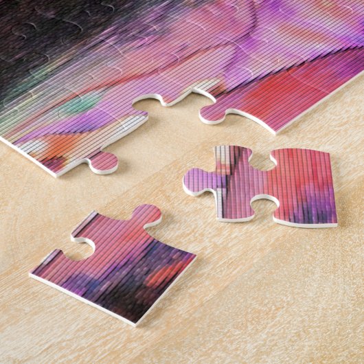 先生鑑賞鮮やかな渦巻き絞り染め感謝してい ジグソーパズル (側面)