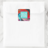 先生鑑賞鮮やかな渦巻き絞り染め感謝してい スクエアシール (バッグ)