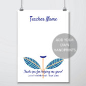 先生鑑賞DIY手印刷テンプレート ポスター