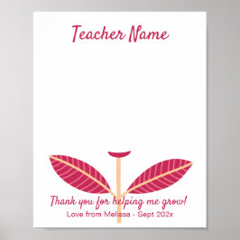 先生鑑賞DIY手印刷テンプレート ポスター