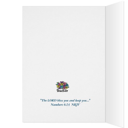 先生開花サンキューカード (内側 (左))