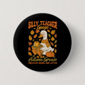 先生間抜けグースオータムグース秋先生コフ 缶バッジ (正面)