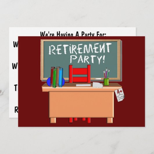 先生除·売却パーティの招待状 招待状 (正面/裏面)