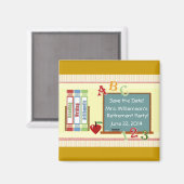 先生除・売却パーティー日付マグネットの保存 マグネット (正面/裏面)