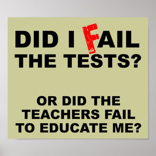 先生障害おもしろい標識ポスター ポスター (正面)