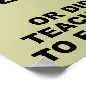 先生障害おもしろい標識ポスター ポスター (角)