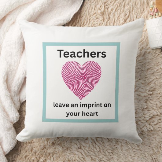 先生離れがハートの枕に印を付ける クッション (ブランケット)