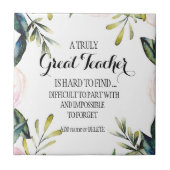 先生離れの先生退職用のギフトスクリプト タイル (正面)