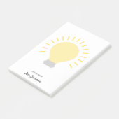 先生電球の付箋 ポストイット (アングル)