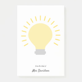 先生電球の付箋 ポストイット