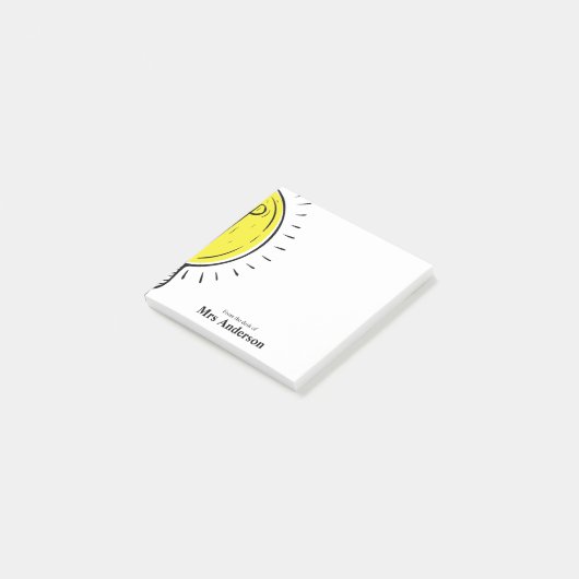 先生電球学校のメモ ポストイット (アングル)