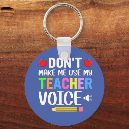 先生音声を使わない キーホルダー (正面)