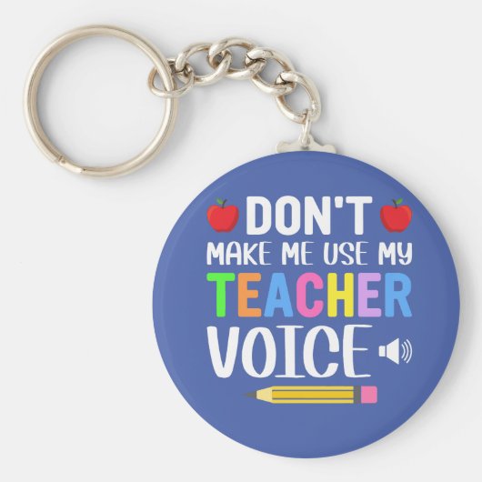 先生音声を使わない キーホルダー (正面)