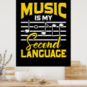 先生音楽は私の第二言語である ポスター (キッチン)