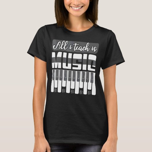 先生音楽学校音楽ミュージカル素晴らし音楽 Tシャツ (正面)