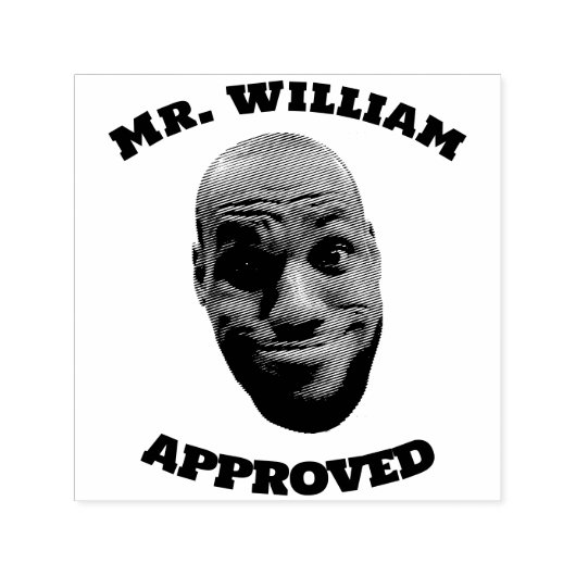 先生顔スタンプ、おもしろい顔先生承認 セルフインキングスタンプ (デザイン)