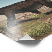 先生類恐竜 – 3D 描写 フォトプリント            (角)