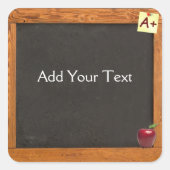 先生黒板 スクエアシール (正面)