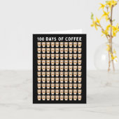 先生100コーヒーカップ100日学校 カード (黄色い花)