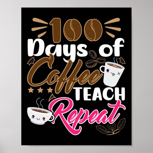 先生100日のコーヒー教えリピート ポスター (正面)