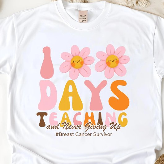 先生100日の学校がん生存者ギフト Tシャツ