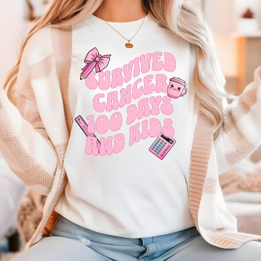 先生100日の学校がん生存者 トライブレンドTシャツ