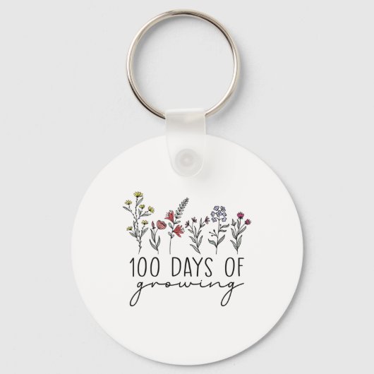 先生100日成長100日お祝いT キーホルダー (正面)