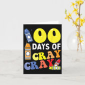 先生100日Cray Cray 100th Day Of School Boy カード (黄色い花)