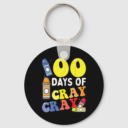 先生100日Cray Cray 100th Day Of School Boy キーホルダー (正面)