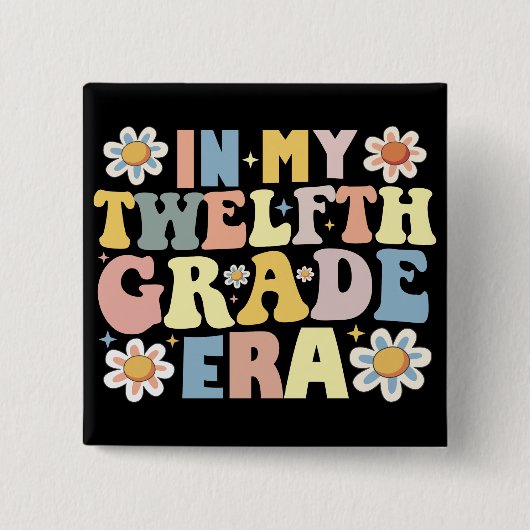 先生12年生 缶バッジ (正面)